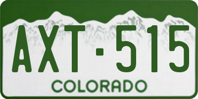 CO license plate AXT515