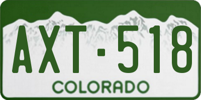 CO license plate AXT518