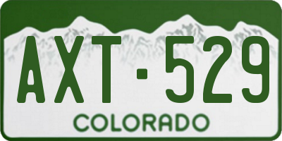 CO license plate AXT529