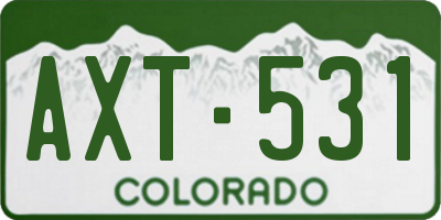 CO license plate AXT531