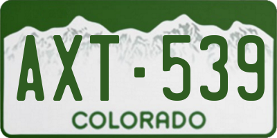 CO license plate AXT539