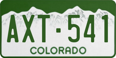 CO license plate AXT541