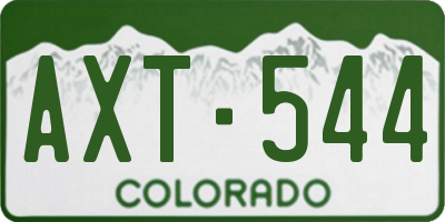 CO license plate AXT544