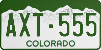 CO license plate AXT555