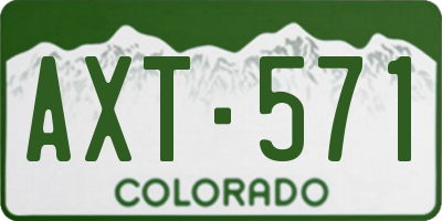 CO license plate AXT571