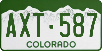 CO license plate AXT587