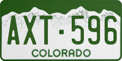 CO license plate AXT596