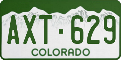 CO license plate AXT629