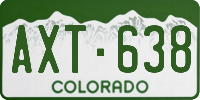 CO license plate AXT638