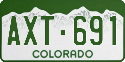 CO license plate AXT691