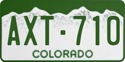 CO license plate AXT710