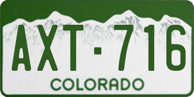 CO license plate AXT716