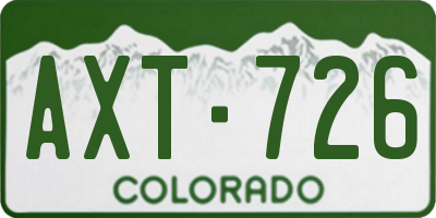 CO license plate AXT726