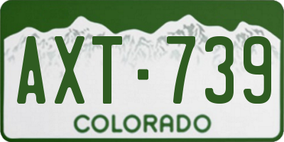 CO license plate AXT739