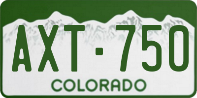 CO license plate AXT750