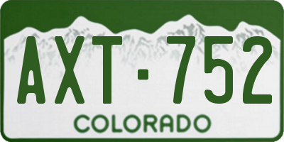 CO license plate AXT752