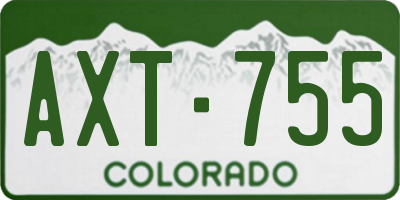 CO license plate AXT755