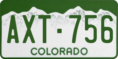 CO license plate AXT756