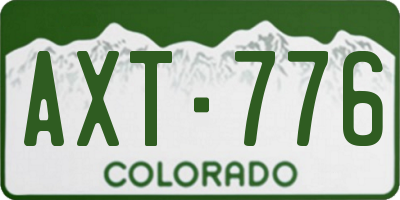 CO license plate AXT776
