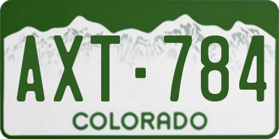 CO license plate AXT784