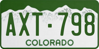 CO license plate AXT798