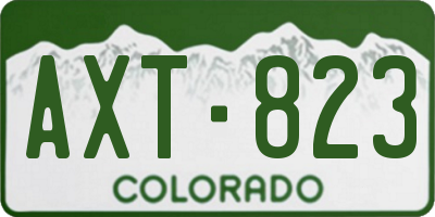 CO license plate AXT823