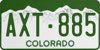 CO license plate AXT885