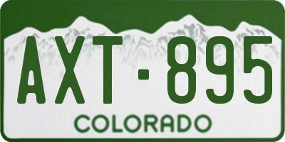 CO license plate AXT895