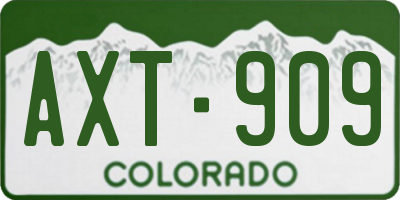 CO license plate AXT909