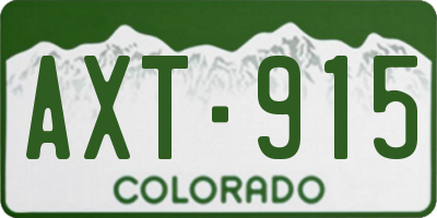 CO license plate AXT915