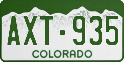 CO license plate AXT935