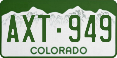 CO license plate AXT949