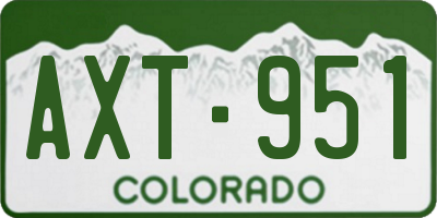 CO license plate AXT951