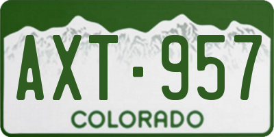 CO license plate AXT957