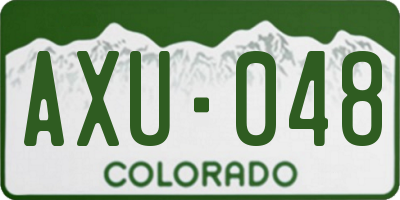 CO license plate AXU048