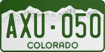 CO license plate AXU050