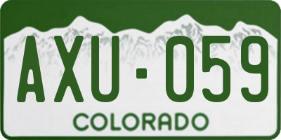 CO license plate AXU059