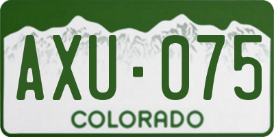CO license plate AXU075