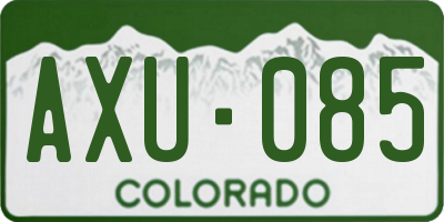 CO license plate AXU085
