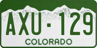 CO license plate AXU129