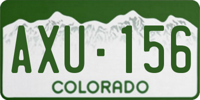 CO license plate AXU156
