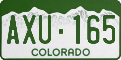 CO license plate AXU165