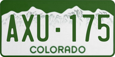 CO license plate AXU175