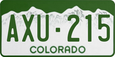 CO license plate AXU215