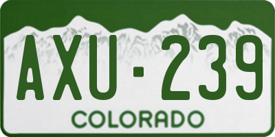 CO license plate AXU239