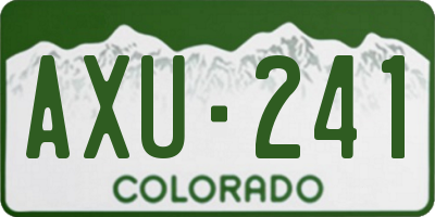CO license plate AXU241
