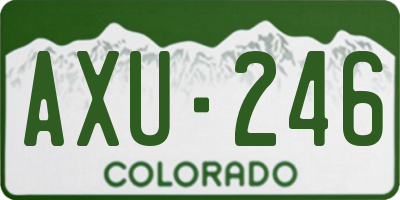 CO license plate AXU246