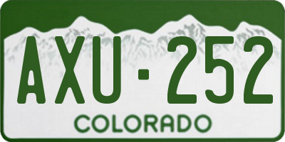 CO license plate AXU252