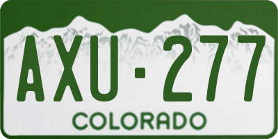 CO license plate AXU277