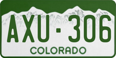CO license plate AXU306